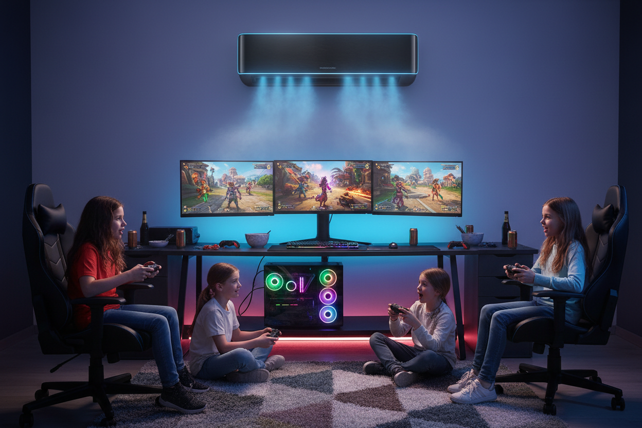 SHOW GAME AC IMAGE WHILE KIDS ARE PLAYING THE GAME SYSTEM